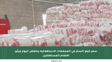 سعر كيلو السكر في المجمعات الاستهلاكية ينخفض اليوم ويثير اهتمام المستهلكين